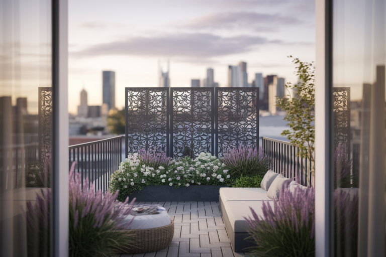 balcon-plantes-ecrans-ville-floue