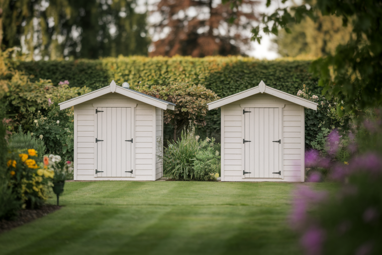 deux-cabanes-symetriques-pelouse-fleurie